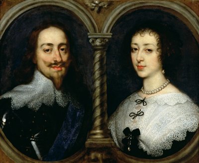 Karel I. Anglický (1600-49) a královna Henrietta Maria (1609-69) od Anthony van Dyck