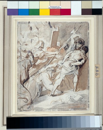 Kristus nesoucí kříž (pero a inkoust s přemývanou křídou na papíře) od Anthony van Dyck