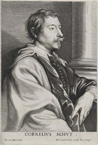 Cornelius Schut, bez data (lept na položený papír s rytinou) od Anthony van Dyck