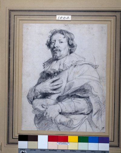 Gaspard de Crayer (černá křída na bílém papíře) od Anthony van Dyck