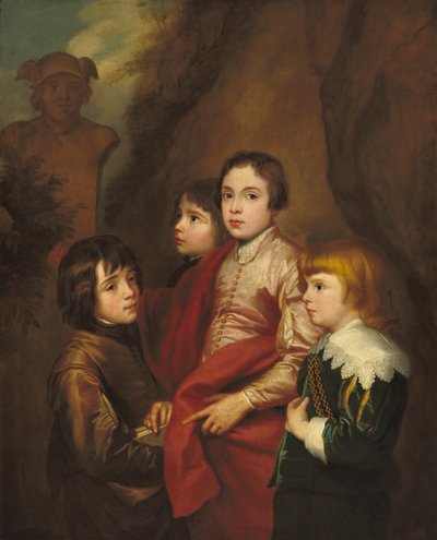 Skupina čtyř chlapců, pravděpodobně polovina 17. století. od Anthony van Dyck