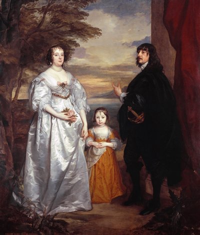 Skupinový portrét Jamese Stanleyho, lorda Strange (1607-1651), Charlotty de La Trémoille (1599-1664) a lady Henrietty Marie Stanleyové (1630-1685) od Anthony van Dyck