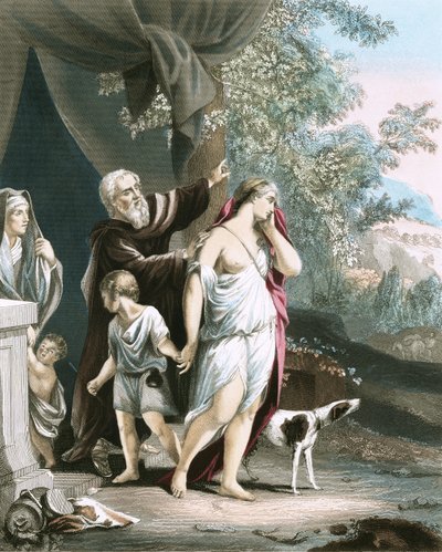 Hagar a její syn odcházejí od Anthony van Dyck