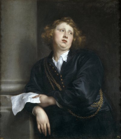 Henricus Liberti ou Hendrik van Groeninghen - Portrét skladatele a varhaníka Henricus Liberti (1610-1669) - Peinture de Sir Anthonis (Anton ou Antoon) van Dyck (1599-1641) - 1627-1632 - Olej na plátně - 107x97 cm-Museo del Prado, Madrid od Anthony van Dyck