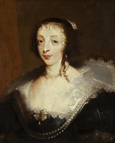 Henrietta Maria, královna Karla I., kolem roku 1630 (olej na plátně) od Anthony van Dyck