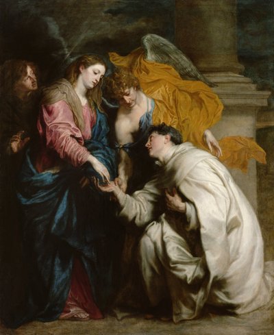 Vize blahoslaveného Heřmana ze Steinfeldu, známého jako Josef (1150-1230) - Obraz sira Anthonise (Anton nebo Antoon) van Dycka (1599-1641), olej na plátně (160x128 cm) od Anthony van Dyck