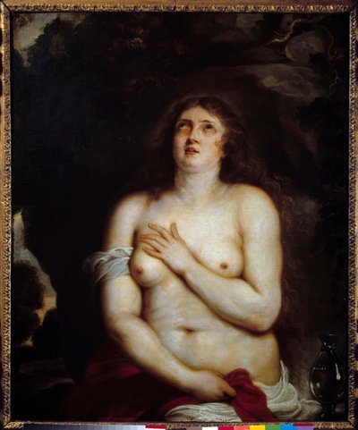 Madeleine. Reprezentace svaté Máří Magdalény v extázi. Obraz Antona Van Dycka (1599-1641) od Anthony van Dyck