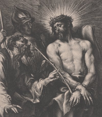 Mocking of Christ, c.1630 (lept, rytina) od Anthony van Dyck