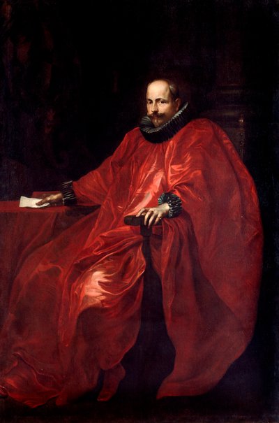 Portrét Agostina Pallavicina (1577-1649) v šatech velvyslance u papeže Gregoire XV Obraz Antonie Van Dyck (1599-1641) Ne. 219,5x148 cm Genes, Galleria di Palazzo Bianco od Anthony van Dyck