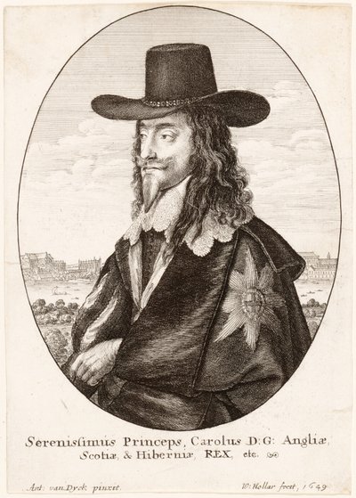 Portrét Karla I., hospoda. 1649 od Anthony van Dyck