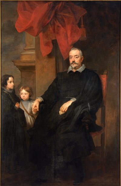 Portrét janovských šlechticů se dvěma mladými dívkami Obraz Antonie Van Dyck (1599-1641) 1621-1627 Ne. 223,5x148,5 cm Soukromá sbírka od Anthony van Dyck