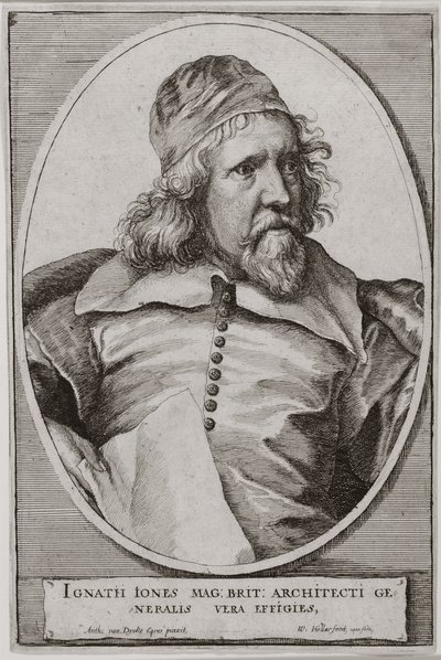 Portrét Iniga Jonese (1573-1652) vyrytý Wenceslaus Hollar (1607-77) 1655 od Anthony van Dyck