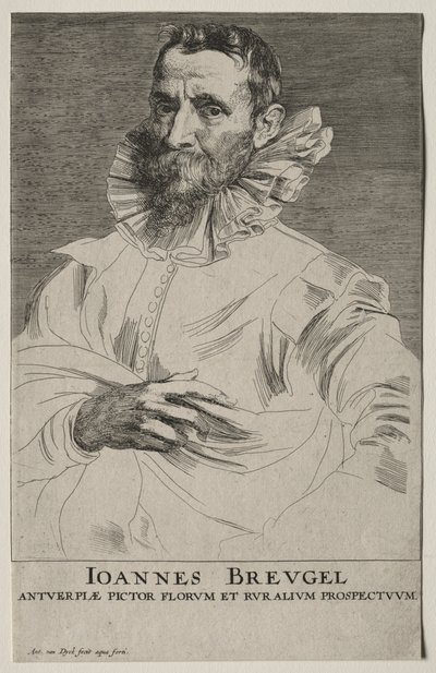 Portrét Jana Brueghela. od Anthony van Dyck