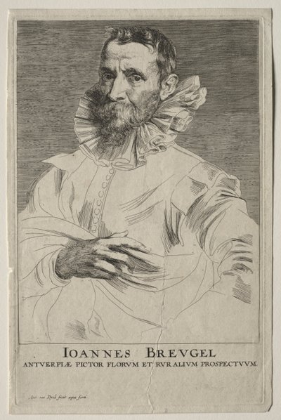 Portrét Jana Brueghela. od Anthony van Dyck