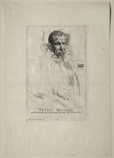 Portrét Pietera Breughela od Anthony van Dyck