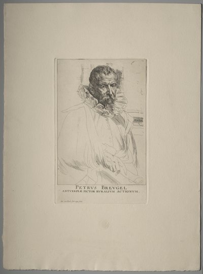 Portrét Pietera Brueghela od Anthony van Dyck