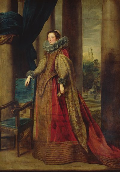 Portrét dámy, předpokládá se, že jde o markýzu Gerominu Spinola-Doria de Genes od Anthony van Dyck
