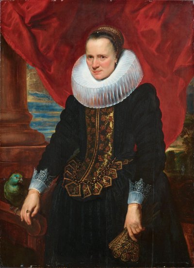 Portrét ženy s velkou kšticí od Anthony van Dyck