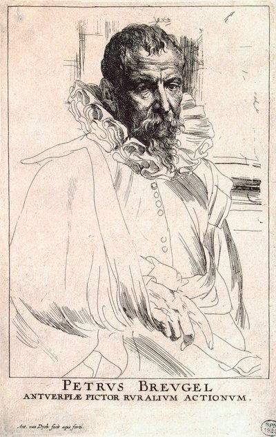 Portrét umělce Pietera Bruegela mladšího, 1564-1636, počátek 17. století od Anthony van Dyck