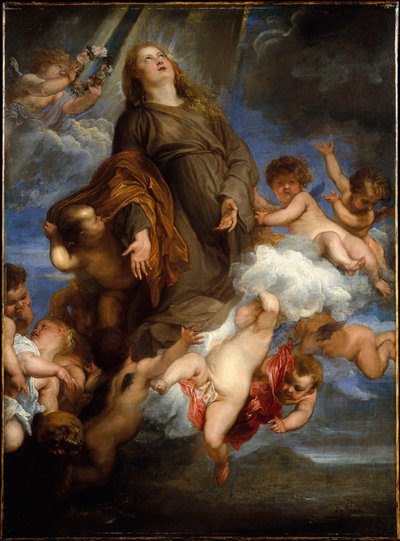 Svatá Rozálie se přimlouvá za morovou epidemii v Palermu od Anthony van Dyck