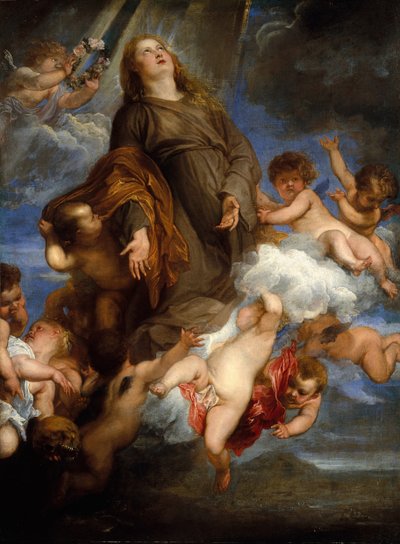 Svatá Rozálie se přimlouvá za morem zasažené Palermo, 1624. od Anthony van Dyck