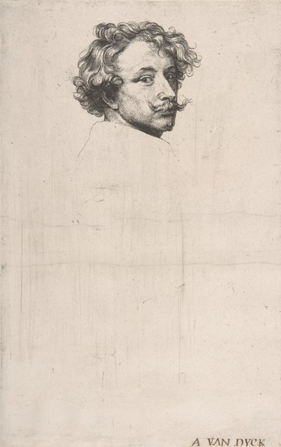 Autoportrét, od The Iconography, ca. 1640. od Anthony van Dyck