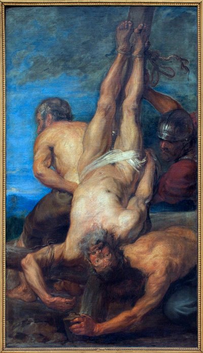 Umučení svatého Petra. Obraz připisovaný Antoonovi Van Dyckovi (1599-1641), olej na plátně od Anthony van Dyck