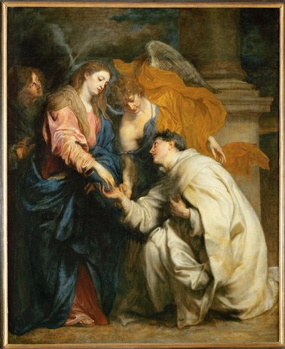 Mystické zasnoubení blahoslaveného Hermanna Josefa s Pannou Marií (olej na plátně) od Anthony van Dyck