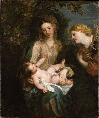 Panna s dítětem a svatá Kateřina Alexandrijská od Anthony van Dyck