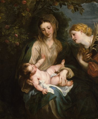 Panna a dítě se svatou Kateřinou Alexandrijskou, ca. 1630. od Anthony van Dyck