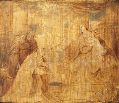 Panna s dítětem s biskupem donátorem a svatým Antonínem opatem, 1628-32 od Anthony van Dyck