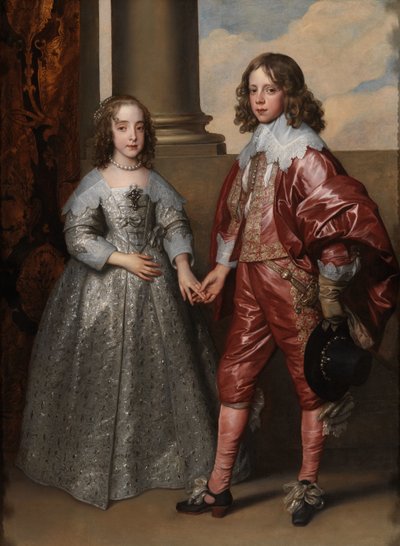 William II, princ Oranžský, a jeho nevěsta, Marie Stuartovna Dvojitý portrét Willema II. (1626-1650), prince Oranžského a princezny Marie Stuartovny (1631-1660), později princezny Royal od Anthony van Dyck