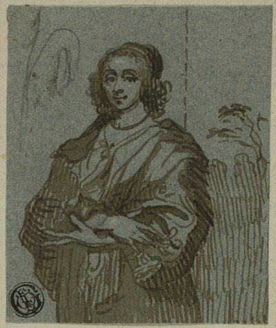 Žena tříčtvrteční délka se zkříženýma rukama od Anthony van Dyck