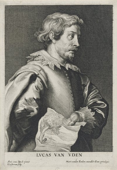 Lucas van Uden, 1630-1640 lept Lucuse Vorstermana (1595-1675) (lept s rytinou na položený papír) od Anthony van after Dyck