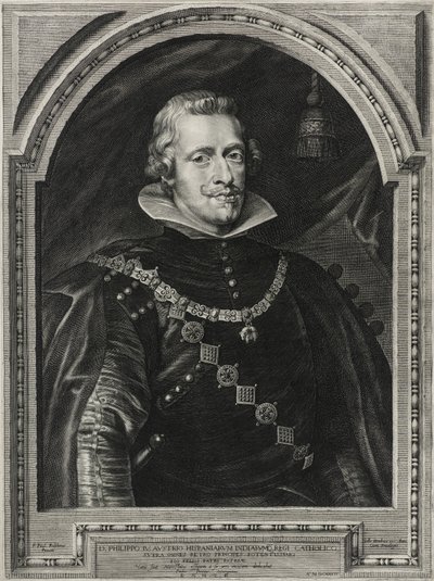 Filip IV., španělský král, ryl Paulus Pontius (1603-58), 1632 (rytina na položený papír) od Anthony van after Dyck