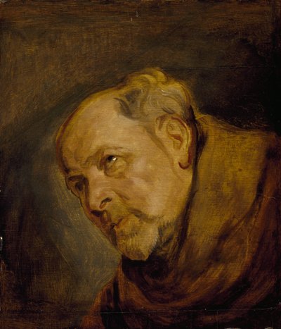 Hlava mnicha (Jan Malderus, biskup z Antverp, jako svatý Bonaventura) od Anthony van Dyck
