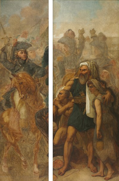 Generál Jean-Baptiste Kléber a egyptská rodina (náčrty k „Bitvě u pyramid“) od Antoine-Jean Gros