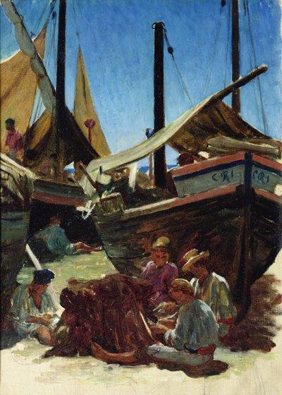 Anzio, Přístav od Antoine Auguste Ernest Herbert or Hebert