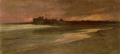 Nettuno, Večer na pláži od Antoine Auguste Ernest Herbert or Hebert