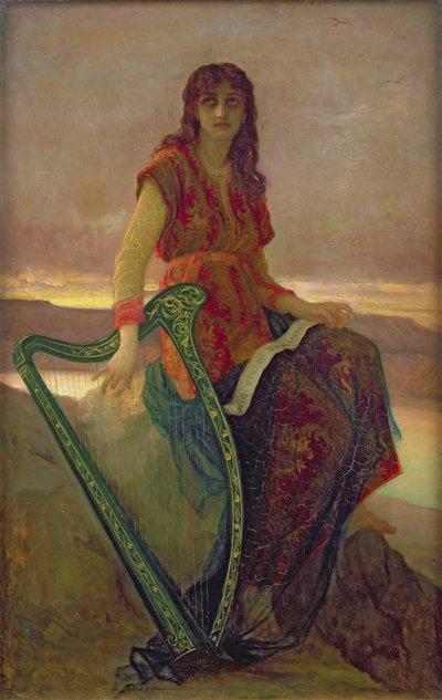 Harfista, 1859 od Antoine Auguste Ernest Herbert or Hebert