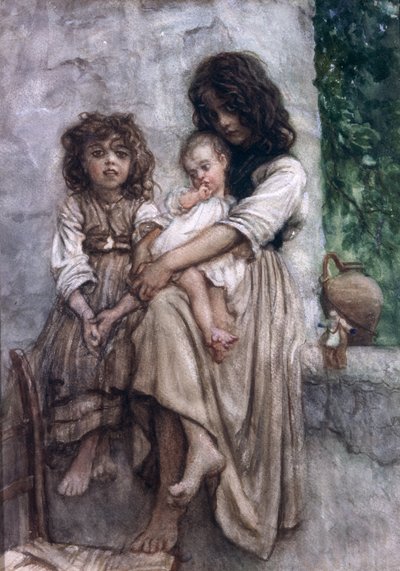 Mladé dívky z Ischie od Antoine Auguste Ernest Herbert or Hebert