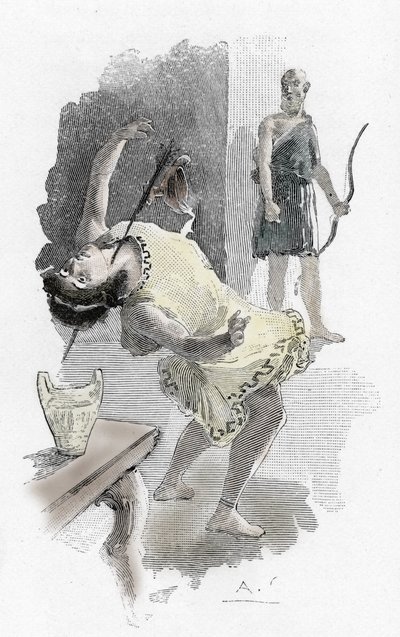 Odyssea od Homera: zabíjení nápadníků od Antoine Calbet