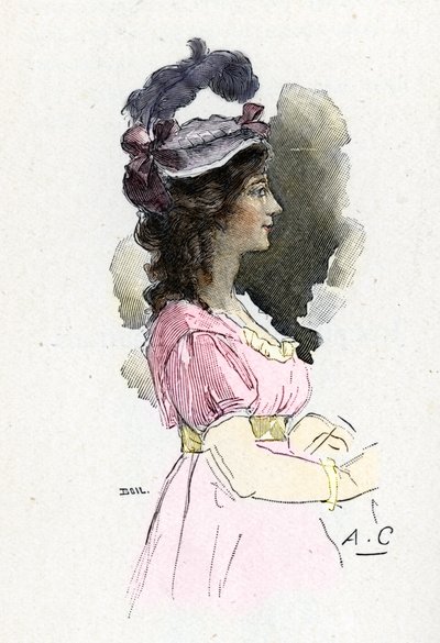 Portrét Josephine de Beauharnais (1763-1814) Kresba Antoina Calbeta čerpá z „Napoleon a ženy“ od Massona od Antoine Calbet