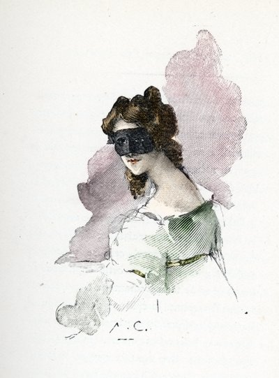 Portrét tajemné milenky Napoleona I. navštěvovanou kolem roku 1803 a přezdívané paní ze Saint-Cloud od Antoine Calbet