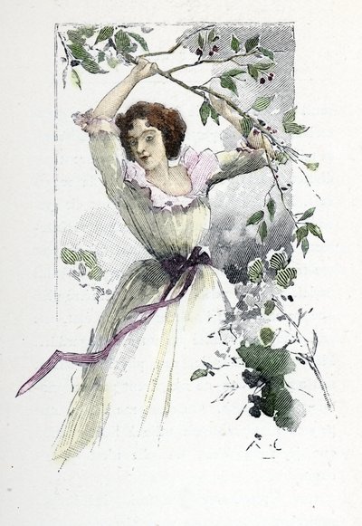 Portrét mladé Caroline de Colombier,c. 1785 (tisk) od Antoine Calbet