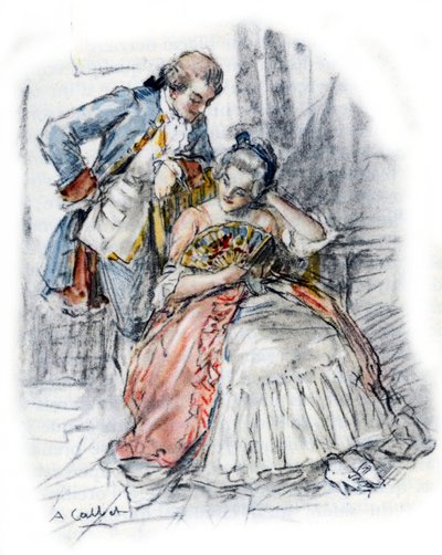 Werther dvořan mademoiselle de B, aby zapomněl na Charlotte od Antoine Calbet