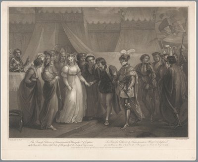 Catherine van Valois en koning Hendrik V van Engeland, 1420 Princezna Kateřina Francouzská darovaná Jindřichu 5. Anglickému (...) v roce 1419 / La Princesse Catherine de France (...) (titul na předmětu) od Antoine Cardon