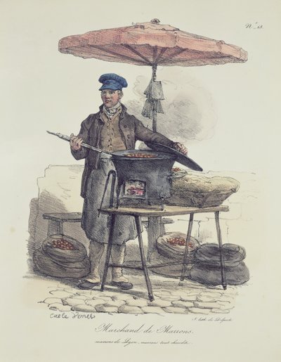 Prodavač kaštanů od Antoine Charles Horace Vernet