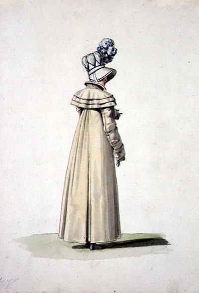 Elegantní žena s čepicí, ilustrace z 