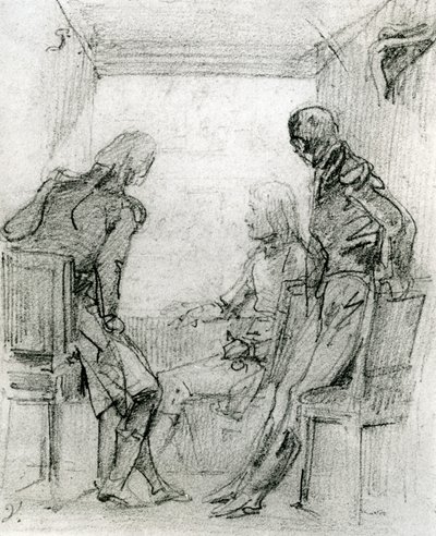 Generál Bonaparte sleduje hru v Comédie Française v Paříži, konec 18. století (pastel a uhel na papíře) od Antoine Charles Horace Vernet